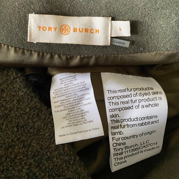 Like New Authentic Tory Burch Roseanne Boucle Wool/Fur Vest, L - Picture 8 of 8